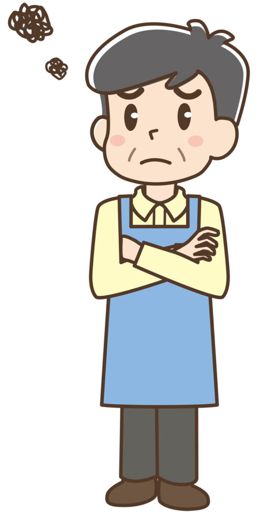 もやもやしている男性
