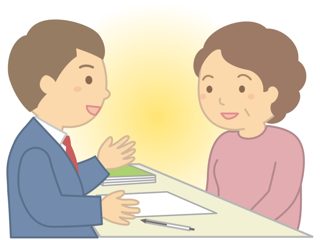 面接を乗り切る女性