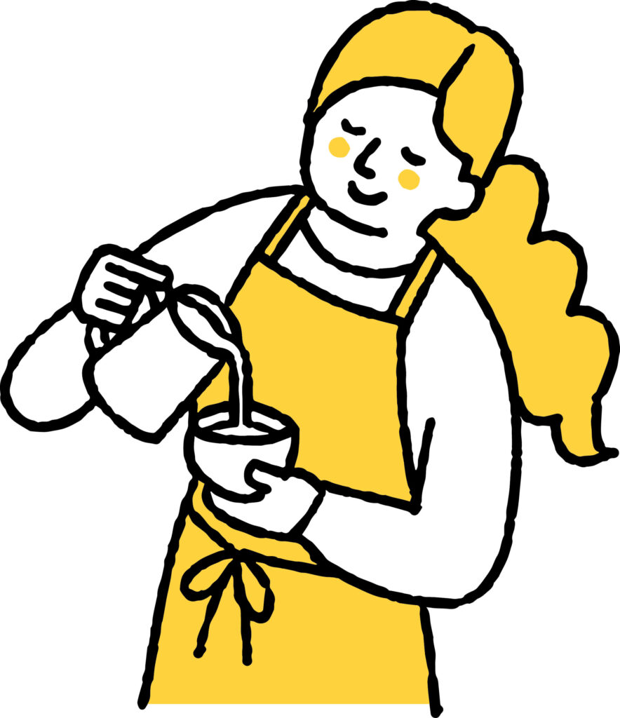 カフェでの仕事