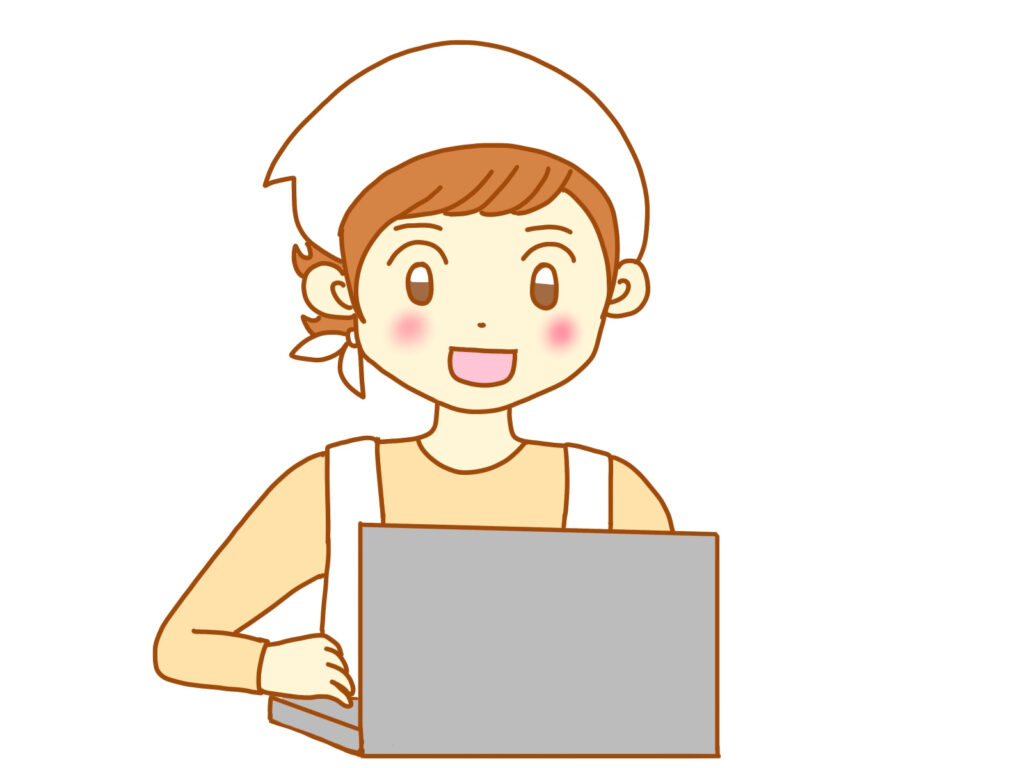 パソコン作業中の女性