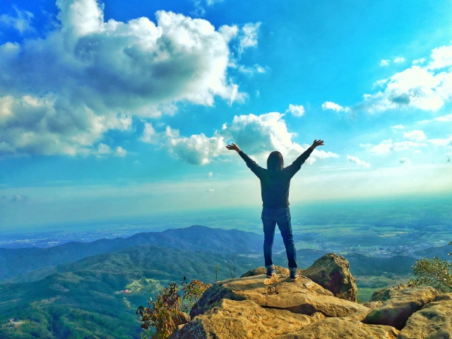 未経験で挑戦、後ろ姿の女性