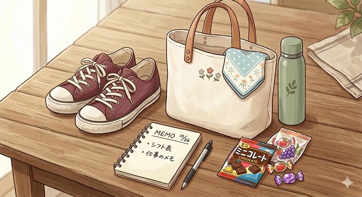 面接の持ち物部分