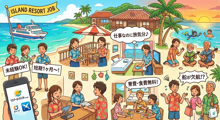 離島で働くという手もあるイラスト図