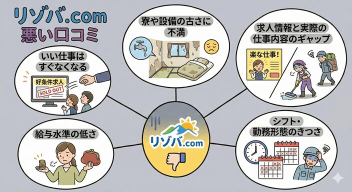 リゾバ.comの悪い口コミの図