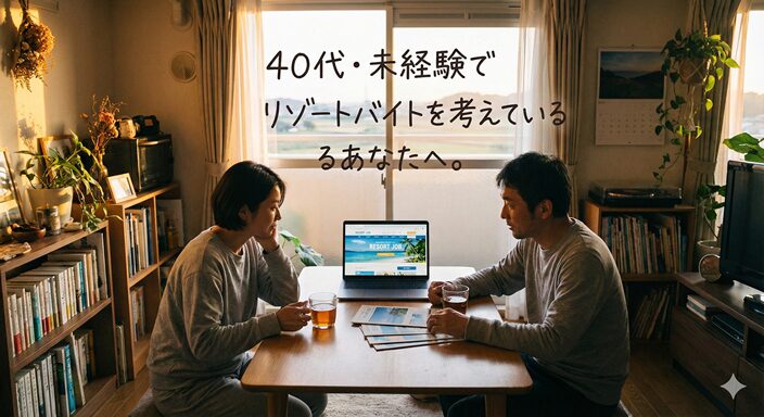 40代未経験でもリゾートバイトは本当にできる？、の図