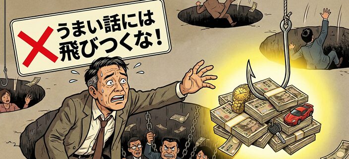 うまい話に飛びつくほど、状況は抜け出しにくくなるの図