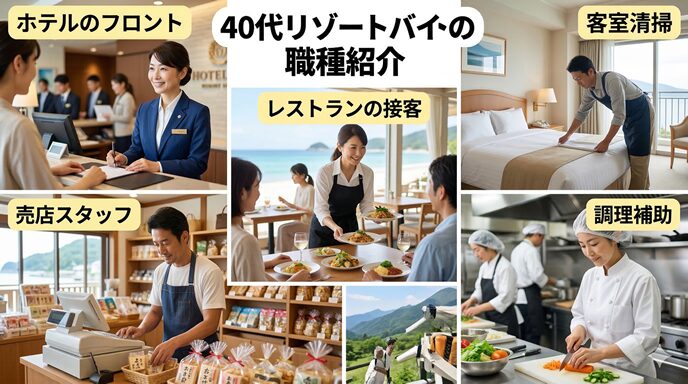 リゾートバイトの職種