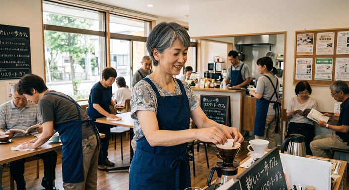 再出発を目指して働く女性